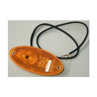 Sivuvalo keltainen LED 101.6x45, johto 0,5m